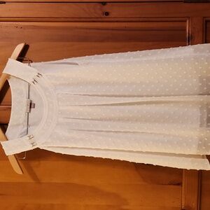 Roz & Ali White Textured Sleeveless Top